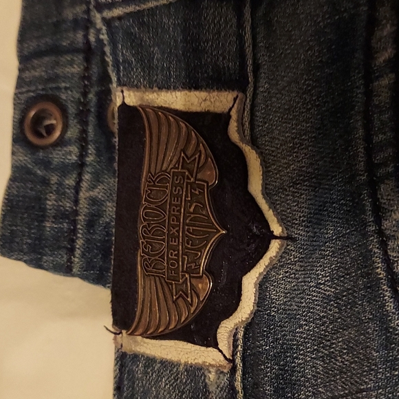 REROCK EXPRESS  SKINNY  JEANS   DARK BLUE DENIM  SZ.4 - Picture 6 of 8